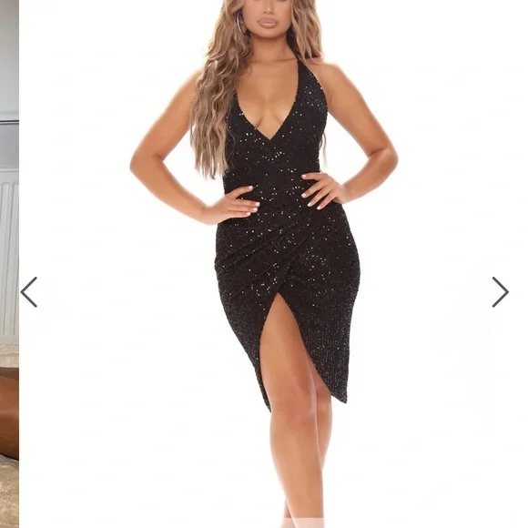 fashion nova sequin midi dress Embellished Strapless Sequin Straight, Isla Paillette Midi Dress in Cream, Size 2XS, For GNO/Date Night